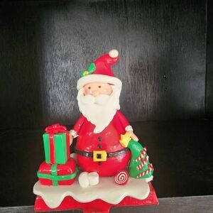 Bright And Shiny Santa Claus Stocking Holder 5.75" Tall and 4" Wide